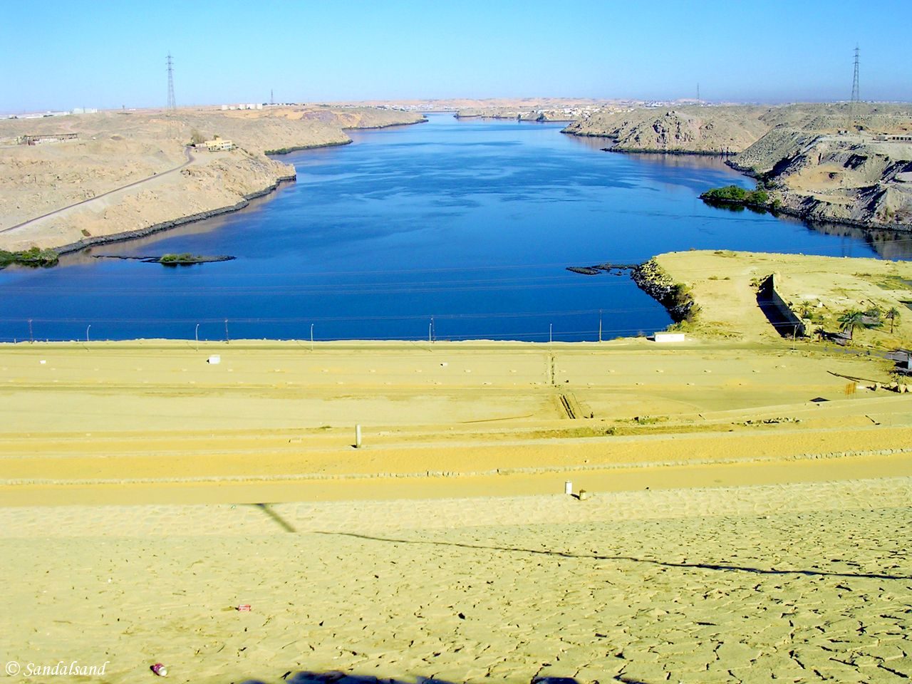 Egypt - Aswan - Dam - Facing the River Nile north