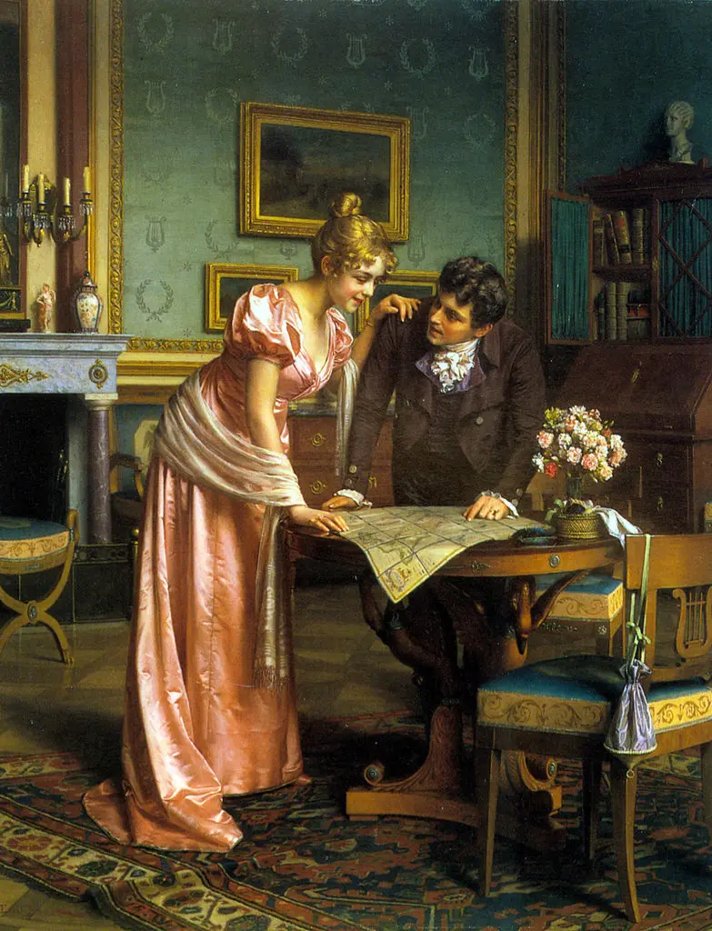 Planning the Grand Tour (Emil Brack, late 19th)