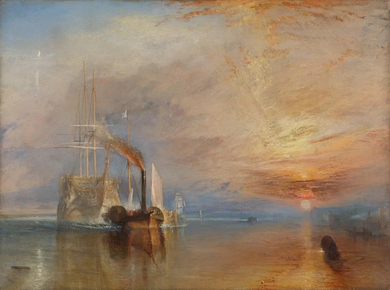 The Fighting Téméraire tugged to her last Berth to be broken (J.M.W. Turner, 1839)
