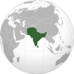South Asia (orthographic projection)