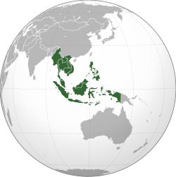 Southeast Asia (orthographic projection)