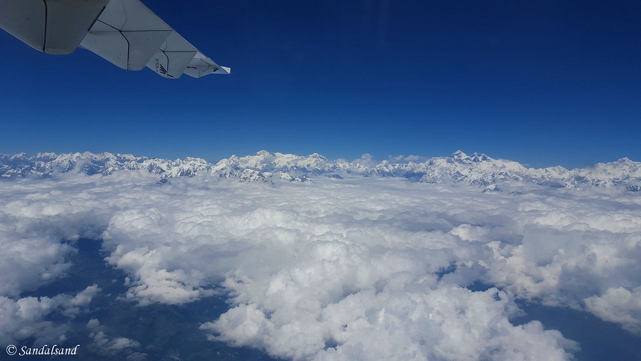 Inflight views of the Himalaya mountain range