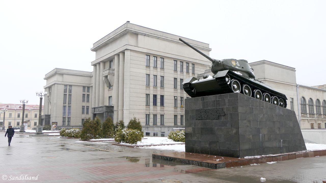 Belarus - Minsk - Central House of Officers - Tank Monument
